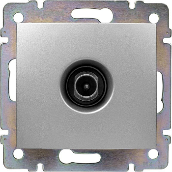 Розетка телевизионная оконечная TV СП Valena 10дБ 2400МГц механизм алюм. IEK 770130