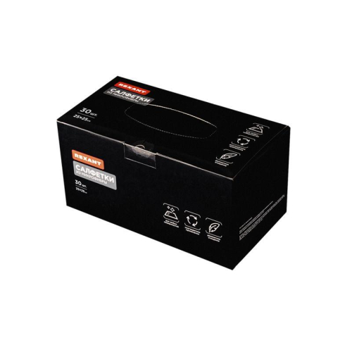 Салфетка из микрофибры в картонной коробке 25х25см 200 гр/кв.м (уп.30шт) в коробке Rexant 80-0808