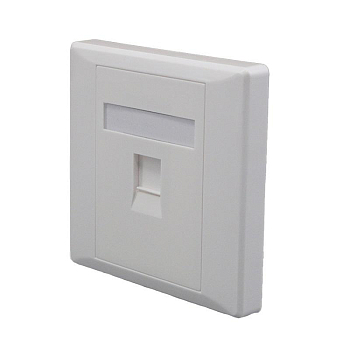 Панель лицевая 1 порт 80х80 Keystone шторка (DIY) SUPRLAN 10-0333-1