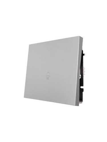 Кнопка звонка СП ZIMA IP20 безвинтов. зажим механизм сер. матов. LEZARD 704-7488-103QC