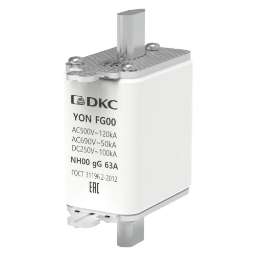 Предохранитель YON ножевого типа FG00 с одинарной индикацией 63А DKC 1FG00-0063
