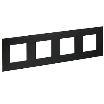 Рамка 4-м SKANDY SK-F34Bl металл черн. IEK SK-M42-M-K02