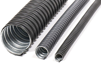 Металлорукав в ПВХ изоляции МРПИ НГ LS 15 d15мм без протяжки (уп.50м) ГОФРОМАТИК zeta44103