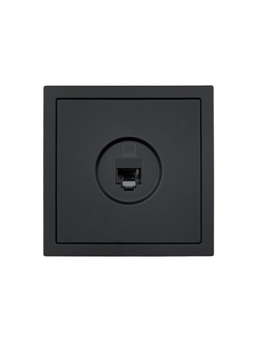 Розетка компьютерная 1-м СП ZIMA IP20 механизм черн. бархат LEZARD 704-4288-139