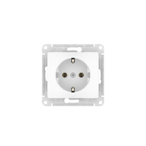 Розетка Glossa 16А с заземл. быстрозажим. клем. механизм бел. SE GSL000143S
