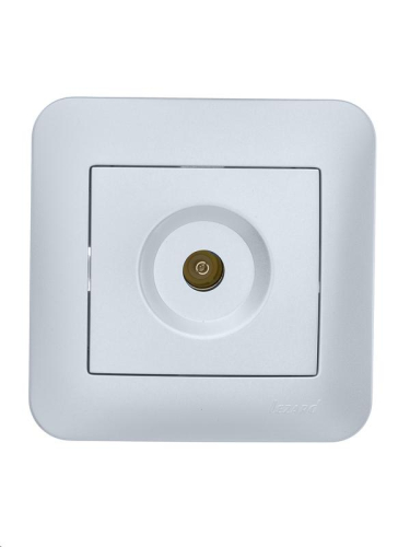 Розетка телевизионная оконечная TV СП ASTI IP20 в сборе жемчуж./бел. перламутр. LEZARD 7081-3030-130