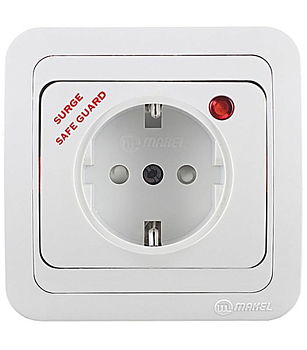 Розетка с сетевым фильтром с заземл. и с защитой от детей Mimoza бел. Makel 14002139K