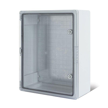 Корпус ЩМПп 400х300х170 УХЛ1 IP65 с прозр. дверцей и монтажн. панелью ABS пластик. Rexant 11-0412