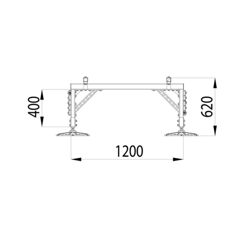 Конструкция опорная для установки оборудования TECHNORAPTOR FOOT 1200х5000 тип 1 KM-TR-F-SSEI-1200-5000-1 КМ TR0021