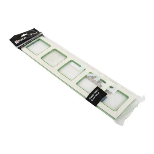 Рамка 5-м Стокгольм бел. с линией цвета зел. EKF EXM-G-306-20