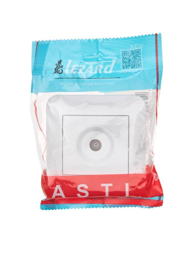 Розетка телевизионная проходная TV СП ASTI IP20 в сборе бел. LEZARD 7081-0202-129