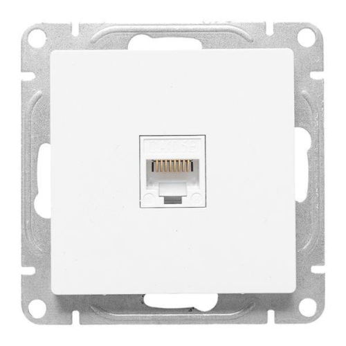 Розетка компьютерная СП Эпика RJ45 кат.5 механизм бел. EKF UP1-SOW-RJ45-5