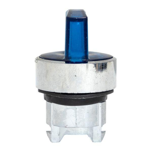 Механизм переключателя исполнительный ХB4 син. на 3 положения возвратный без фиксации с подсветкой с короткой ручкой IP65 EKF XB4BD3L-B-65