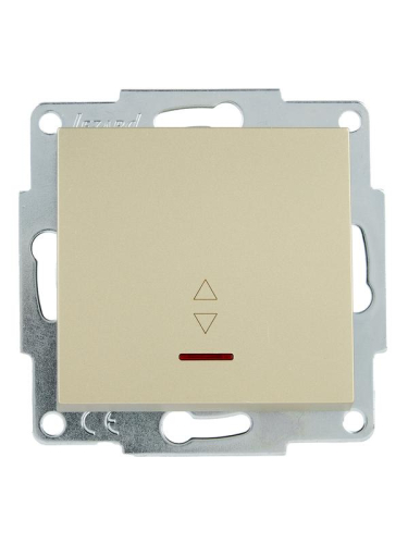 Переключатель проходной 1-кл. СП Vesna с индикацией механизм титан LEZARD 742-3788-114