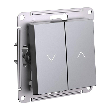 Выключатель для жалюзи 2-кл. AtlasDesign 10А механизм сталь SE ATN000919