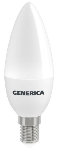 Лампа светодиодная C35 10Вт свеча 6500К E14 230В GENERICA LL-C35-10-230-65-E14-G