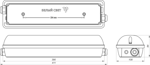 Блок аварийного питания БАП BS-STABILAR2-83-B1-LED BOX IP65 Белый свет a16821