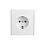 Розетка 1-м СП STRONG MIELE 16А с заземл. защ. шторки жемчуж. Kranz KR-78-0701-4