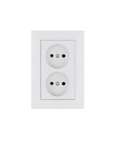 Розетка 2-я Karea RIZZ без заземл. бел. Makel 88001017