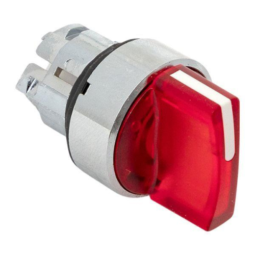 Механизм переключателя исполнительный ХB4 красн. на 2 положения с фиксацией с подсветкой с короткой ручкой IP65 EKF XB4BD2FL-R-65