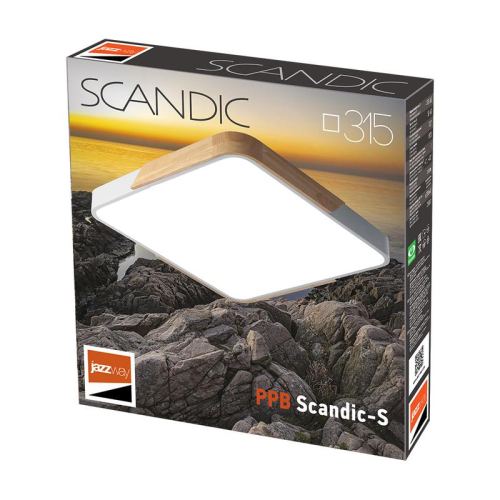 Светильник светодиодный декоративный PPB Scandic-S 24Вт 4000К IP20 настенно-потолочный бытовой GR/W JazzWay 5037359