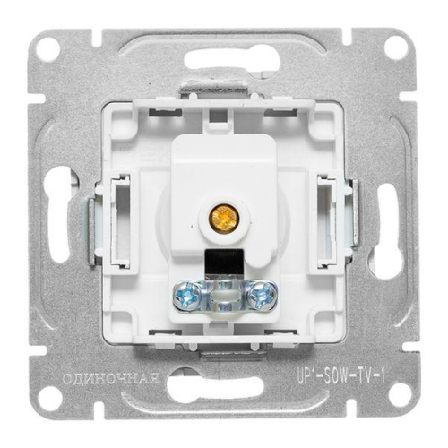Розетка телевизионная TV 1-м СП Эпика механизм бел. EKF UP1-SOW-TV-1