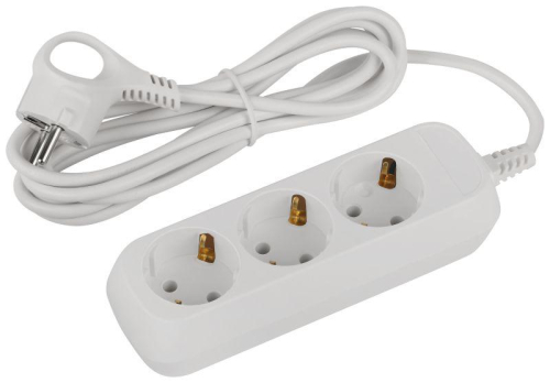 Удлинитель электрический UDL-10-330-E Greenline 3 розетки с заземлением 3м ПВС 3х0.75кв.мм Эра Б0065037