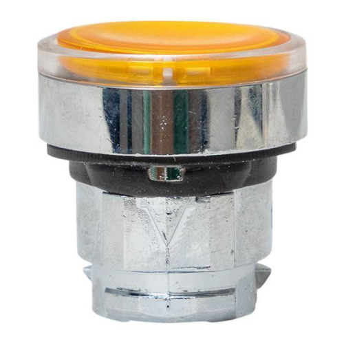 Механизм кнопки исполнительный XB4 желт. плоский возвратный без фиксации с подсветкой IP65 EKF XB4BW-Y-65