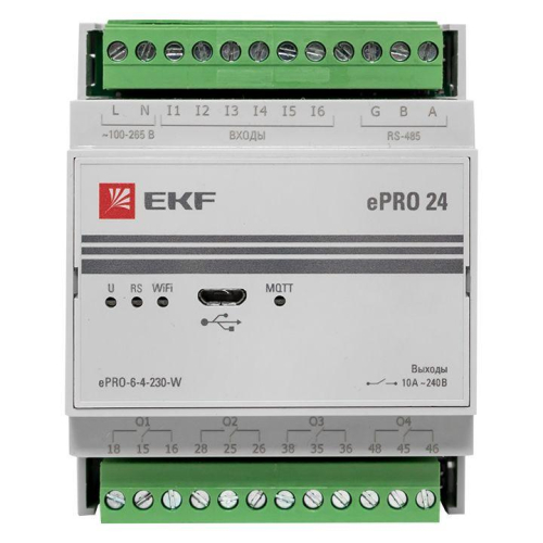 Модуль базовый ePRO удаленного управления 6вх/4вых 230В WiFi PROxima EKF ePRO-6-4-230-W