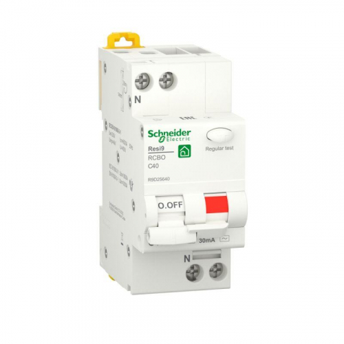 Выключатель автоматический дифференциального тока (ДИФ) RESI9 1P+N С 40А 6000А 10мА тип A SchE R9D25640