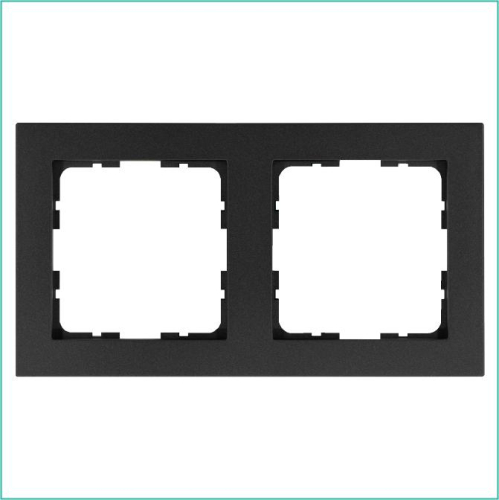Рамка 2-м G-Classic антрацит Jasmart G1002B