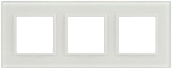 Рамка для розеток и выключателей ЭРА Elegance 14-5103-01М на 3 поста стекло матов. бел. Эра Б0065836