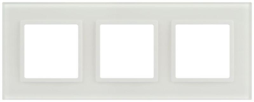 Рамка для розеток и выключателей ЭРА Elegance 14-5103-01М на 3 поста стекло матов. бел. Эра Б0065836