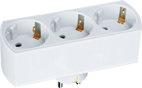 Разветвитель 3-м с заземл. 10А IP20 94 672 NAD-L-3E-WH в ряд Navigator 94672