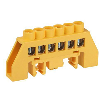 Шина PE земля в комбинированном изоляторе на DIN-рейку ШНИ-8х12-6-Д желт. NO-224-115 Эра Б0062977