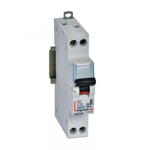 Выключатель автоматический дифференциального тока АВДТ DX3 1П+Н 6000А C25 30мА тип А 1мод. Leg 411133