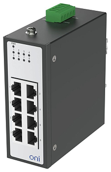 Коммутатор промышленный неуправляемый ISU-430 Ethernet 8 портов 10/100BaseT разъем RJ45 24В AC/12/24/48В DC с резервированием ONI ISU-430-8FE0000000000