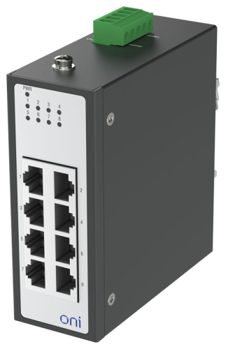Коммутатор промышленный неуправляемый ISU-430 Ethernet 8 портов 10/100BaseT разъем RJ45 24В AC/12/24/48В DC с резервированием ONI ISU-430-8FE0000000000