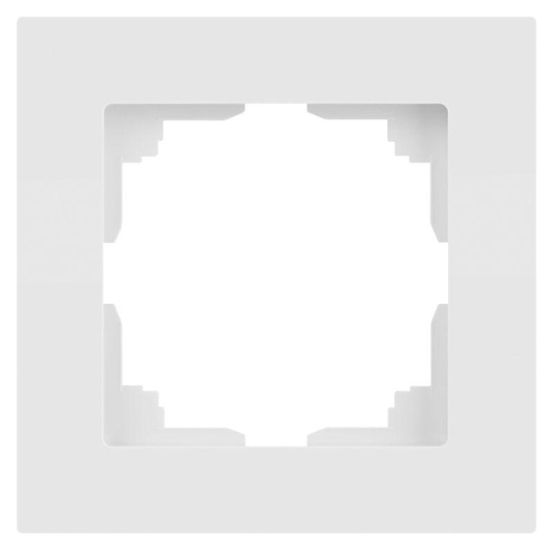 Рамка для розеток и выключателей Accent 6-501-01М на 1 пост СУ бел. матов. Intro Б0063730
