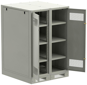 Шкаф LINEA B (пустой) 1350х900мм дверь двустворч. метал. сер. ITK LB35-13H99-2M