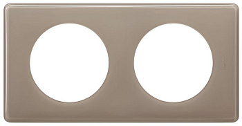 Рамка 2-м Celiane кофейн. глянец Leg 066612