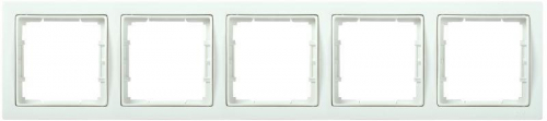 Рамка 5-м BOLERO Q1 РУ-5-ББ квадрат. бел. IEK EMB52-K01-Q1