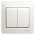 Выключатель 2-кл. СП Glossa 10А IP20 (сх. 5) 10AX в сборе перламутр. SE GSL000652