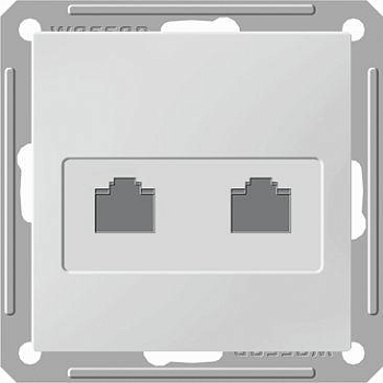 Розетка компьютерная 2-м СП W59 RJ45 кат.5E механизм бел. SE RSI-251KK5E-1-86