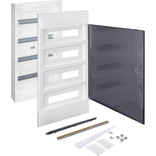 Щиток пластиковый навесной Practibox S 4х18 дым. дверь Leg 137619