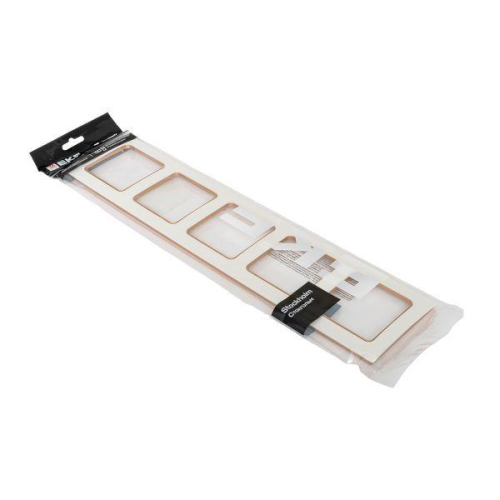 Рамка 5-м Стокгольм бел. с линией цвета шампань EKF EAM-G-306-20