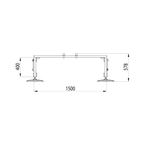 Конструкция опорная для установки оборудования TECHNORAPTOR FOOT 1500х1000 тип 1 KM-TR-F-SSEI-1500-1000-1 КМ TR0023