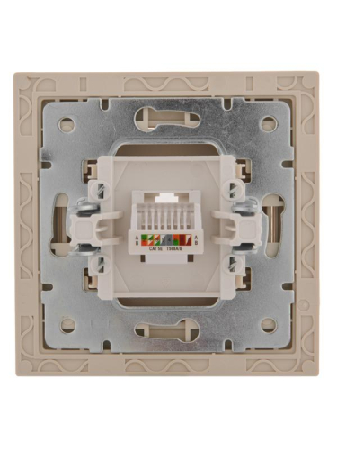 Розетка компьютерная СП Rain RJ45 крем. LEZARD 703-0303-139