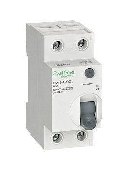 Выключатель дифференциального тока City9 Set 2п 40А 300мА A-S 230В SE C9R87240