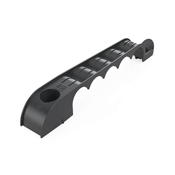 Держатель труб d20мм для прямого монтажа односторонний на 5 мест черн. (уп.20шт) Промрукав PR13.03283